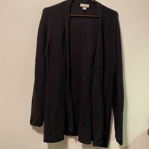 Loft Sweater‎ Cardigan Women’s Size Large Open Front Black